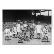 Kids and Baseball, early 1900s Greeting Cards