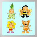 Kid's animals school play posters