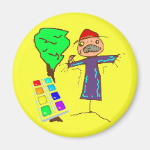 Kids Art T Shirts and Kids Gifts Fridge Magnets