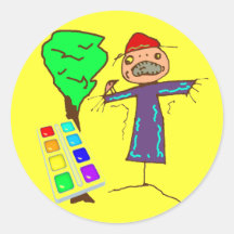 Kids Art T Shirts and Kids Gifts Stickers