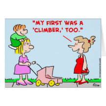 kids babies climber greeting cards