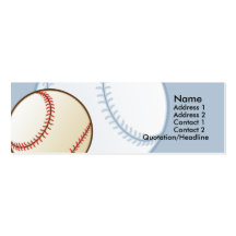 Kids Baseball Skinny Profile Cards Business Cards