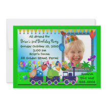 Kids Birthday Invitation 019: Train