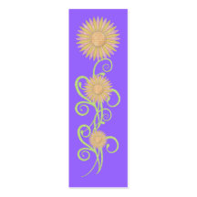 Kid's Bookmark Pink Yellow Purple Flower Plant Business Cards