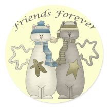 Kid's Cat T Shirts and Gifts Round Stickers