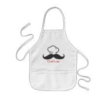 Kids Chef Moustache Apron