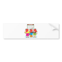 Kids Christmas Calendar Bumper Stickers