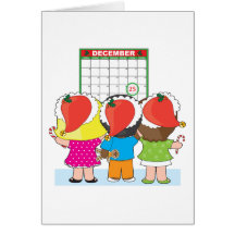 Kids Christmas Calendar Card