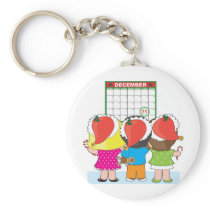 Kids Christmas Calendar Key Chains