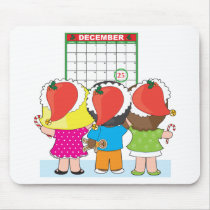 Kids Christmas Calendar Mousepad