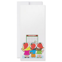 Kids Christmas Calendar Custom Rack Cards