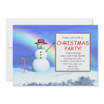 Kids' Christmas Party Snowman Personalized Invitations