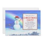 Kids' Christmas Party Snowman invitations