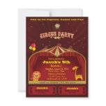 Kid's Circus Birthday Party Invites