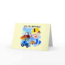 Kids Construction 1st Birthday T-shirts and Gifts Card