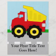 Kids Construction Dumptruck Full Color Flyer
