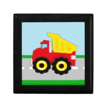 Kids Construction Dumptruck Jewelry Boxes