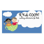 kids cooking flying teacup business cards business cards