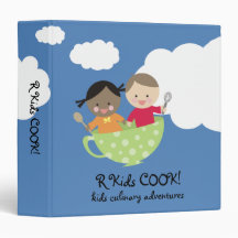 kids cooking flying teacup recipe binder