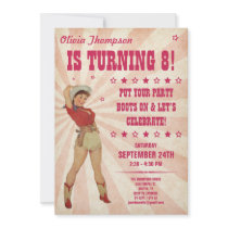 Kid's Cowgirl Birthday Invitations