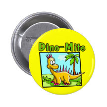 Kids Dinosaur T-shirts and Kids Dinosaur Gifts Pinback Buttons