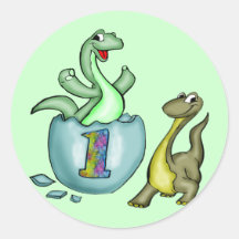 Kids Dinosaur T-shirts and Kids Dinosaur Gifts Round Sticker