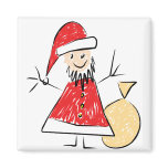 Kids Drawing of Santa Magnet for Giving