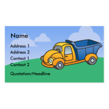 Kids Dump Truck Business Cards (standard)