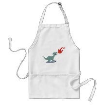 Kids Fire-Breathing Dinosaur Art by Jeff Nevins Apron