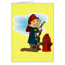 Kids Fire Fighter T Shirts and Gifts Greeting Card