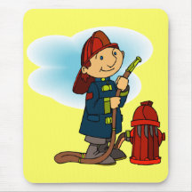 Kids Fire Fighter T Shirts and Gifts Mouse Pad