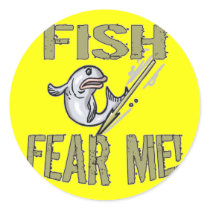 Kids Fishing T Shirts and Kids Fishing Gifts Round Stickers