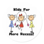 Kids for More Recess Sticker