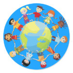 Kids for world peace stickers