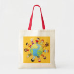 Kids for world peace tote bag