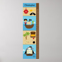 Kids Growth Chart - Pirates Print