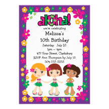 Kids Hawaiian Luau Announcement