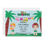 Kids Hawaiian Luau Custom Invites