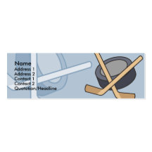 Kids Hockey Player Skinny Profile Cards Business Card Templates