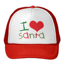 Kids I Love Santa Trucker Hat
