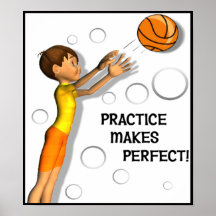 Kids Inspirational Basketball Poster