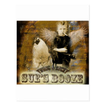 Kids Love Sue's Booze Styles Postcards