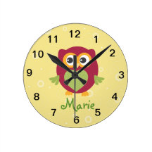 Kids Owl Wall clock