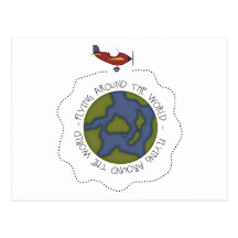 Kids Plane Design Postcards