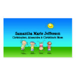 Kids Playing Outdoors Calling Card, Personal Use Business Card