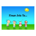 Kids Playing Outdoors on a Sunny Day Invite