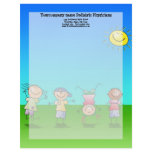 Kids Playing Outdoors on a Sunny Day letterhead