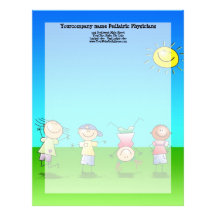 Kids Playing Outdoors on a Sunny Day Letterhead Template
