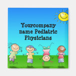 Kids Playing Outdoors on a Sunny Day Refrigerator Magnet