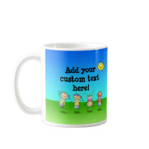 Kids Playing Outdoors on a Sunny Day Coffee Mugs